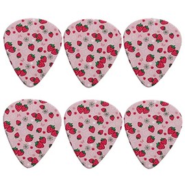 Jeiento - Púas de guitarra de fresa rosa, regalo único para guitarra acústica, bajo y guitarra eléctrica mediana (0,96 mm)