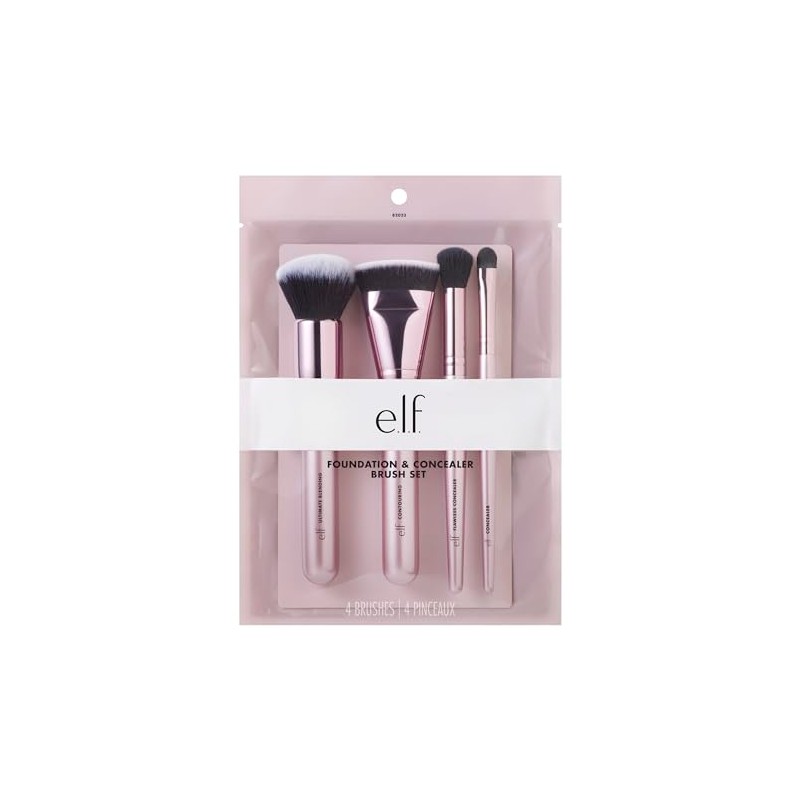 e.l.f. Complexion Perfection - Juego de pinceles (4 piezas, sintéticos)