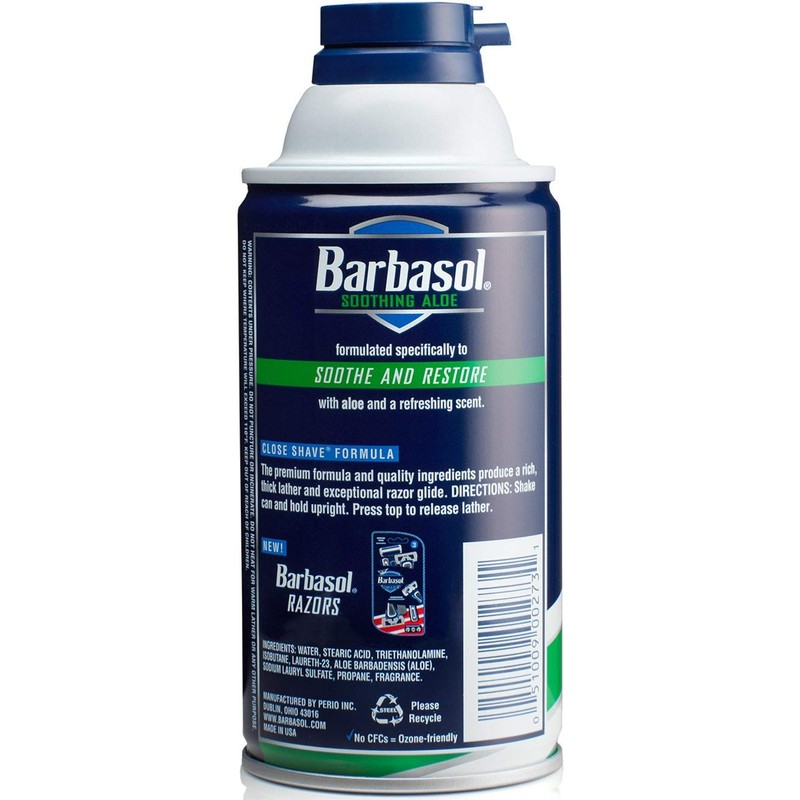 Barbasol Soothing Aloe Thick & Rich Shaving Cream 10 Oz