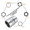 sourcing map 1/2" Drive by 22mm 12-Point Shallow Socket 38mm