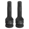 HARFINGTON 2pcs H11 (11mm) Hex Impact Bit Socket 1/2" Drive