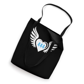 Angel Number 444 With Heart And Wings Of Angel Numerology Tote Bag