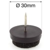 16x Round Nail in Furniture Feet Glides with Felt Pad