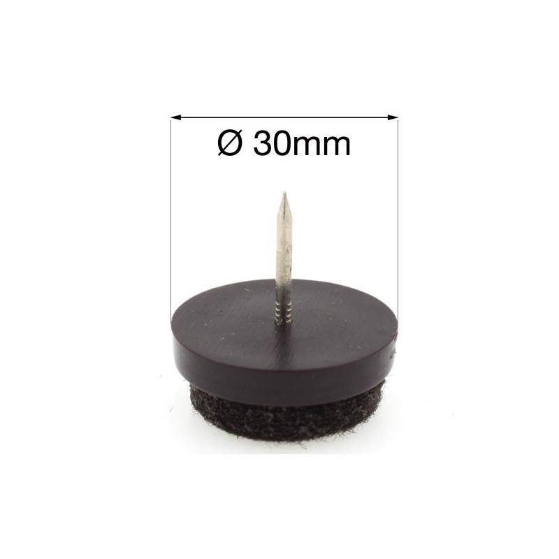 16x Round Nail in Furniture Feet Glides with Felt Pad