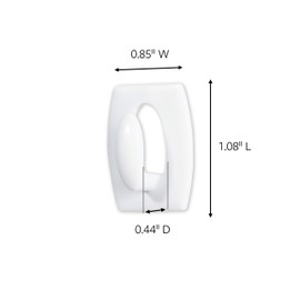 Command Mini Hooks with Command Strips (17006) - White