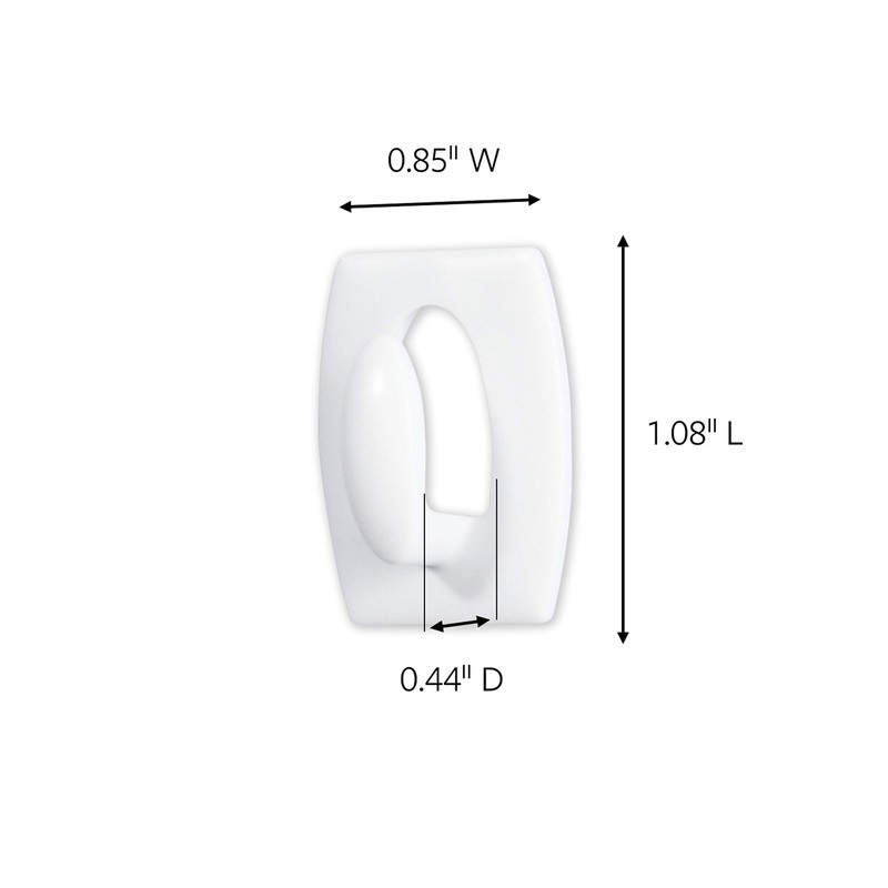 Command Mini Hooks with Command Strips (17006) - White