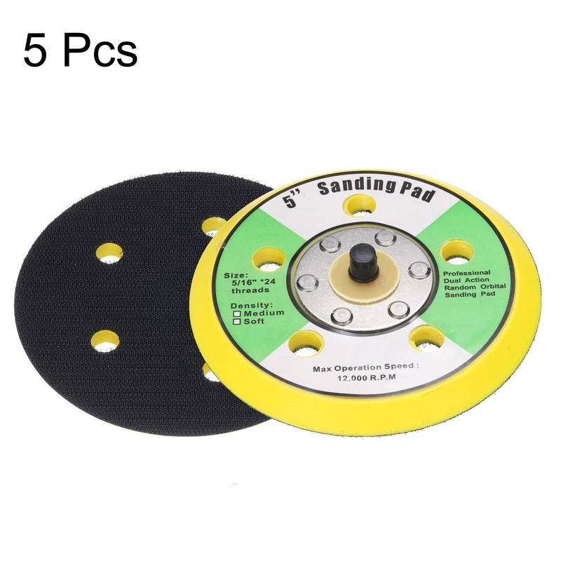 Sourcingmap 5 Inch Hook and Loop Backing Sanding Pads with