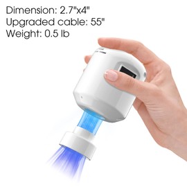 Vacuum Storage Bags Electric Air Pump, Dual-Interface Design Compatible With Various Vacuum Seal Bags For Clothing/Quilts/Blankets(white)