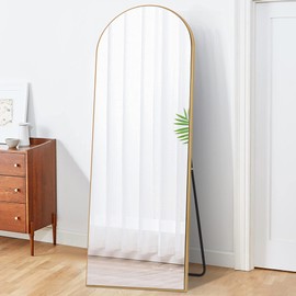 PexFix Full Length Mirror, 65''x22'' Gold Arched Mirror Large Floor Mirror Standing Leaning Hanging [65''x22'' - Gold]