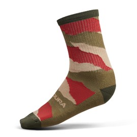 Endura Peak Socks (Twin Pack) for Cycling | Lightweight | Moisture Wicking Socks, Green, L-XL