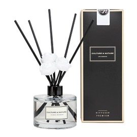 CULTURE & NATURE Reed Diffuser Set 6.7oz (200ml) Floral Bouquet Scented Diffuser with Sticks Home Fragrance Reed Diffuser for Bathroom Shelf Decor