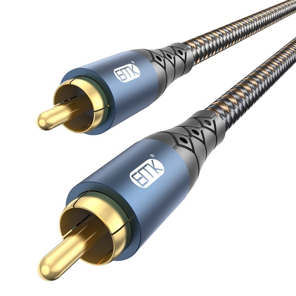 EMK EMK Subwoofer Cable RCA to RCA Audio Cable 24K