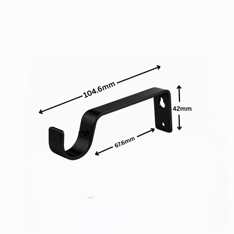 HOMEELABADOR®Curtain Pole Rod Bracket Pipe Holder Heavy Duty Drapery Ring