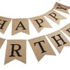 Cartel de arpillera de feliz cumpleaños reutilizable para decoración de