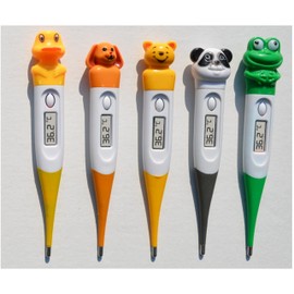 TradeProvider® Digital Thermometers, Medical Thermometer for Babies, Oral Thermometer Babies Kids Adults Termómetro Digital, Cute Cartoon Animals Panda Duck Cow Bear Frog Thermometer