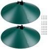 Qualirey 2 Pack 21.5 Inch Metal Squirrel Proof Baffle for