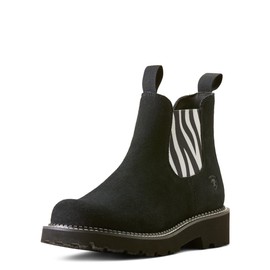 Ariat Women's Fatbaby Twin Gore Western Boot, Zebra Print/Beduino Black, 8.5