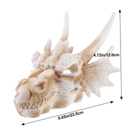 Outanaya Fashionable Dinosaur Skull Ornament Resin Fish Tank Decoration Aquarium Decoration