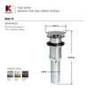 Keeney K820-76BN Universal Push Button Bathroom Sink Drain Without Overflow