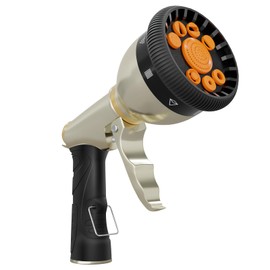 Hose nozzle - High Pressure Garden Hose Nozzle with 9 Adjustable Spray Patterns - Heavy Duty & Leak-Proof Zinc Alloy Spray Nozzles for Outdoor Use, Car Washing, and Watering Plants