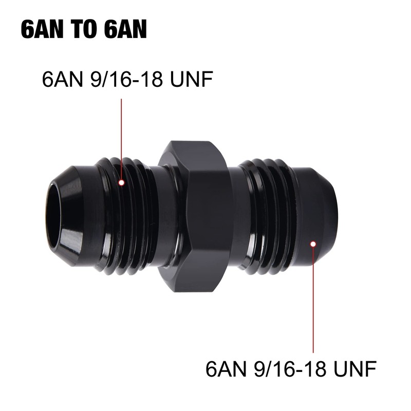 EVIL ENERGY 6AN Male to Male Flare Coupler Union Straight