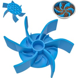 PatiencET Slow Feeder Insert for Dog Bowl, Silicone Slow Feeder Dog Bowls Insert with Suction Cups to Slow Down Eating for Large Medium Small Breed Dogs (Blue)