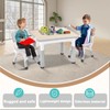 HAPPYMATY Kids Table & Chair Set with Adjustable Toddler-Safe Non-Slip