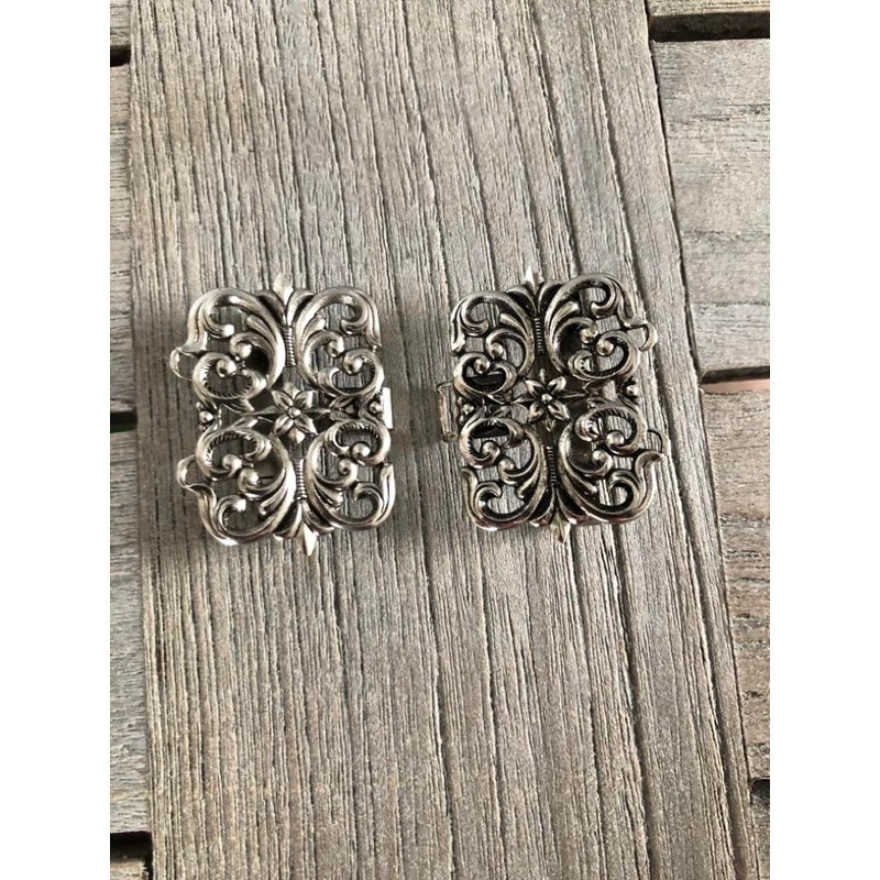 Attractive, antique silver, medium-sized traditional costume, dirndl, apron clasp, 50