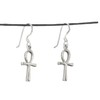 Ankh Earrings 925 Sterling Silver or 24, Silver