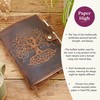 Embossed Tree of Life Genuine Buffalo Leather Refillable Journal -