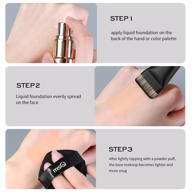 MSQ Ultra Thin Foundation Brush Black for Liquid Makeup Cosmetics