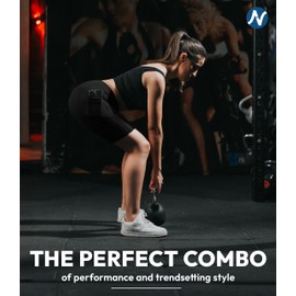 Nirlon - Pantalones cortos de motociclista con bolsillos, pantalones cortos de ciclismo para mujer, pantalones cortos de entrenamiento para gimnasio y yoga, pantalones cortos de motociclista de talla