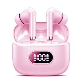 Wireless Earbuds, Bluetooth 5.3 Headphones Playback Powerful Sound, Ear Buds with Noise Cancelling Mic LED Display, IP7 Waterproof in Ear Earphones, 50H Playtime for Laptop Phones Sport Workout