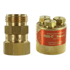 Fogg It 2 GPM Brass Misting Nozzle with Dramm Brass Garden Hose Swivel (Bundle, 2 Items)