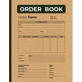 Order Book: Effortlessly handle customer orders while maintaining a detailed record of your business transactions and activities