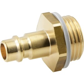 Fitting Parts G 1/4 Inch Coupling Plug with Male Thread NW 7.2 Brass Standard Coupling Plug Nipple Including Sealing Ring Compressed Air Connection