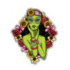 WickedGoodz Alien Hippy Girl Vinyl Decal - Flower Bumper Sticker