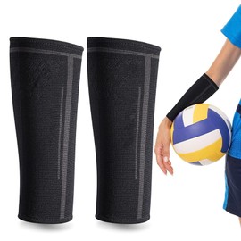 SCHUIWINNER One Pair Comfortable Volleyball Arm Sleeves Protection Effective Breathable Arm Sleeves Sports Compression Arm Elbow Sleeves for Volleyball Cycling Basketball
