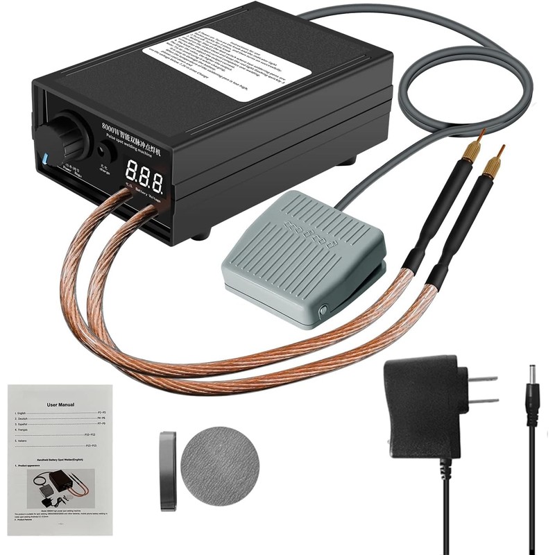 8000W Spot Welder,Handheld Spot Welder,Portable Spot Welder Machine DIY Kit,High