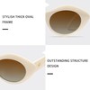 VANLINKER Polarized Trendy Thick Oval Round Sunglasses for Women Retro