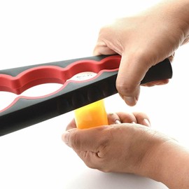 Diompirux Pack of 2 Bottle Openers, 4-in-1 Lid Opener and Small Bottle Opener, Lid Opener for Screw Jars, Multi-Function Can Opener for Weak Hands, Arthritis, Seniors (Red)