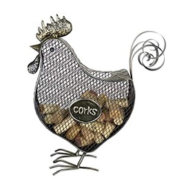 Wine Bodies Rustic Rooster Metal Cork Keeper