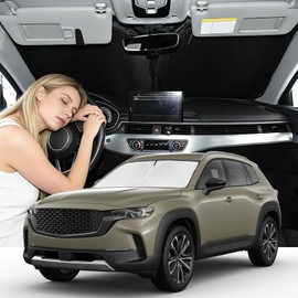 Parasol de parabrisas para Mazda CX-90 2024-2026, accesorios de parabrisas de coche, 4 capas de bloqueo de rayos UV, ajuste personalizado CX-90 240T, parabrisas delantero y plegable
