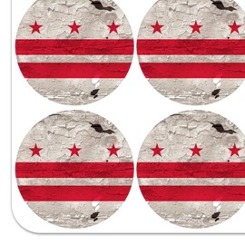Rustic Washington DC District of Columbia State Flag Distressed USA Planner Calendar Scrapbooking Crafting Stickers