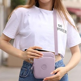 Mayoii Small Crossbody Bag for Women Travel - Lightweight Waterproof Small Bag with Adjustable Strap, Fits Phone Wallet Cosmetics，Suitable for travelling (Purple)