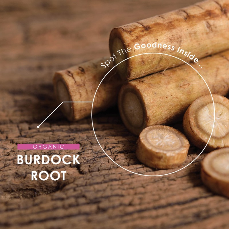 Organic Burdock Root 1400mg - High Strength Alkaline Arctium Lappa