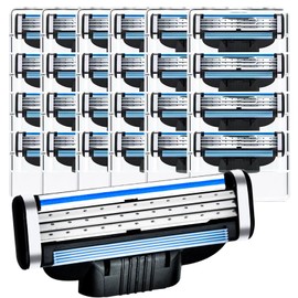 Mach Razor Blades, Pack of 24 Replacement Blades for Men's Wet Razor, Professional Safety Razor Blades for Manual Razor Blade, Clean Beard, Clean Leg Hair