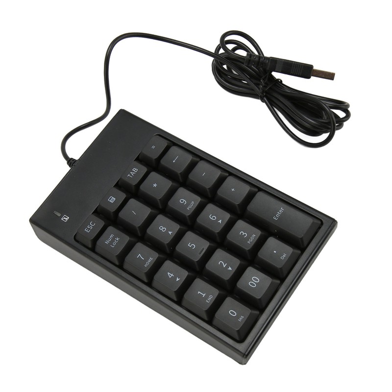 Wired Number Pad 23 Keys 5.9ft Cable USB Plug and