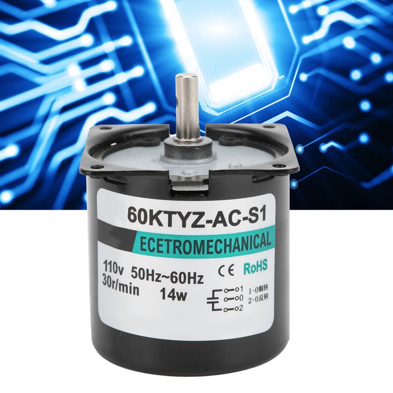 AC Synchronous Motor 14W Permanent Magnet Low Speed 2‑Way High
