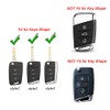 BIGJIYU Genuine Leather３Buttons Car Accessories For VW Key Cover With